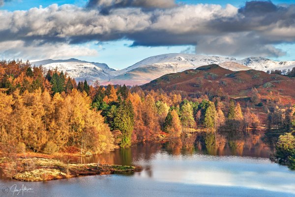 A lovely image of Tarn hows in the late autumn. With colour on the trees and snow on the fells the picture is complete. A truly magical place.....just click on the picture to expand and explore size and price options etc....