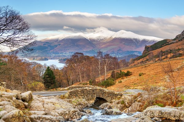 And once again, I'm happy to present you with this lovely vision of Ashness Bridge. This time in winter, with a snow capped Skiddaw as a splendid backdrop. Available in many size and finish options, just click on the picture so view.