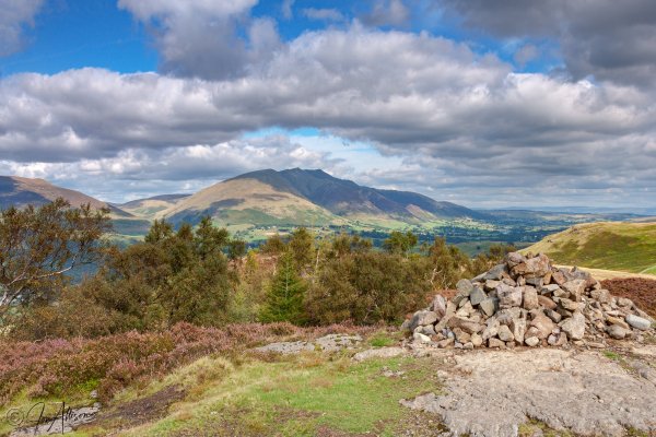 Blencathra, seen across from the summit of Walla Crag, Borrowdale, on a lovely summer day. Please click on the picture to explore size and price options etc.
Captured using my trusty Canon EOS 5D Mk11 with a Canon EF 24-105 L IS USM Lens.