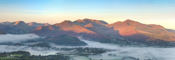 And here's the second magical photograph of the Coledale and Derwent Fells. This was also captured using my Canon EOS 5dMk11 with a 24-105 L IS USM Lens. The magic moment for a landscape photographer where the light, colour and contrast all come together for just a few moments is well illustrated here. Blink and you miss it! An early start will hopefully pay dividends, but I've spent many a long cold morning hoping the weather may give you the perfect conditions. It doesn't always work out, but this time it did, big style.